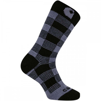 WA516 Womens Thermal Plaid Crew Sock