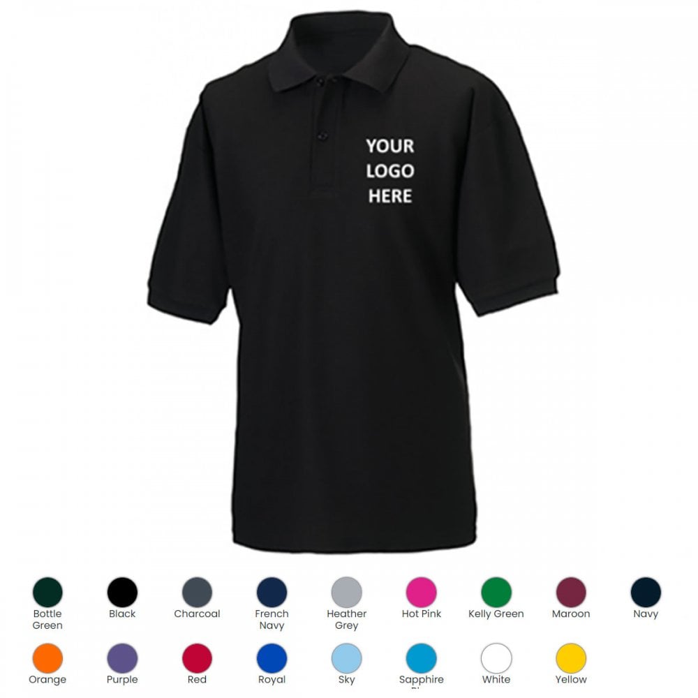 (New) Polo shirt including company/team logo (Printed or Embroidery)
