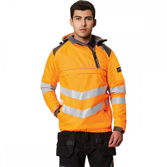 TRA316 Mens Hi-Vis Waterproof Reflective Overhead Bomber Jacket