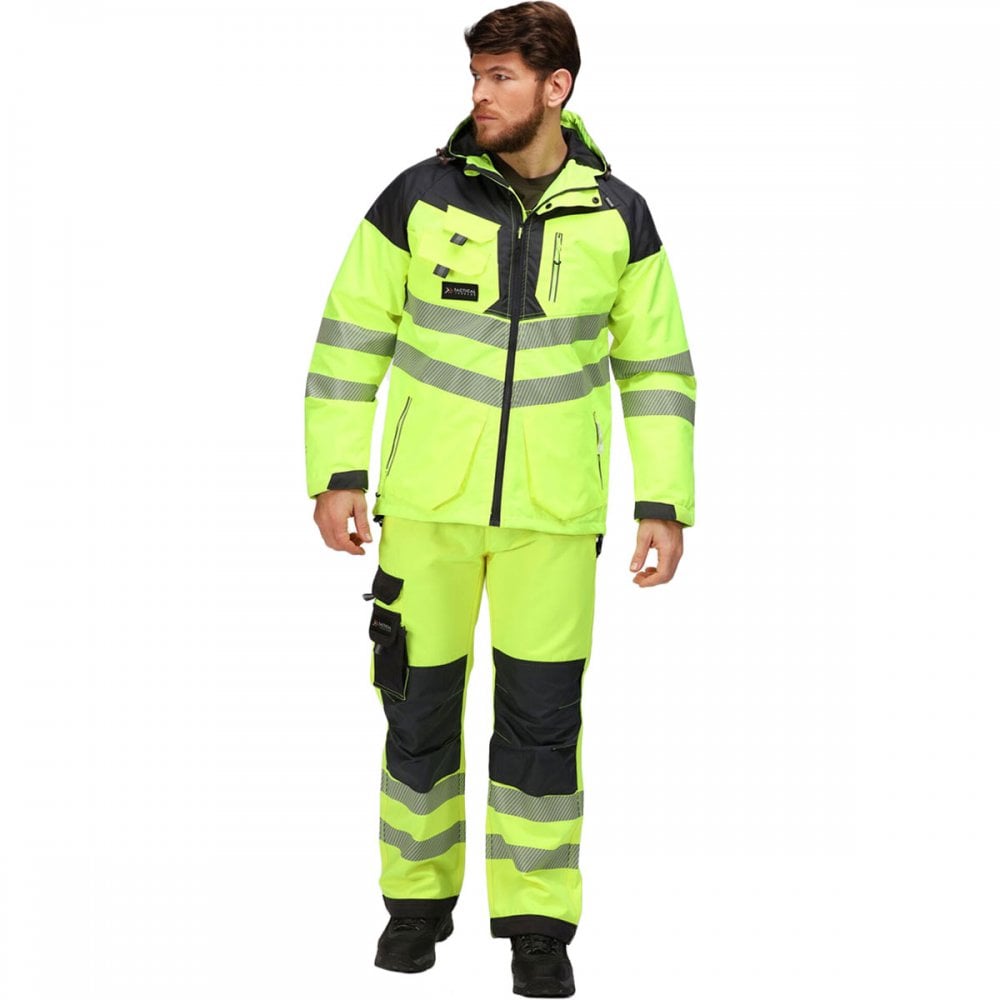 TRA340 Mens Hi-Vis Waterproof Reflective Parka Jacket