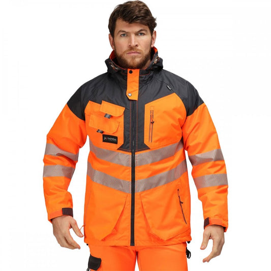 TRA340 Mens Hi-Vis Waterproof Reflective Parka Jacket