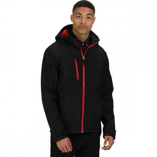 TRA701 Mens Venturer 3 Layer Printable Hooded Softshell Jacket