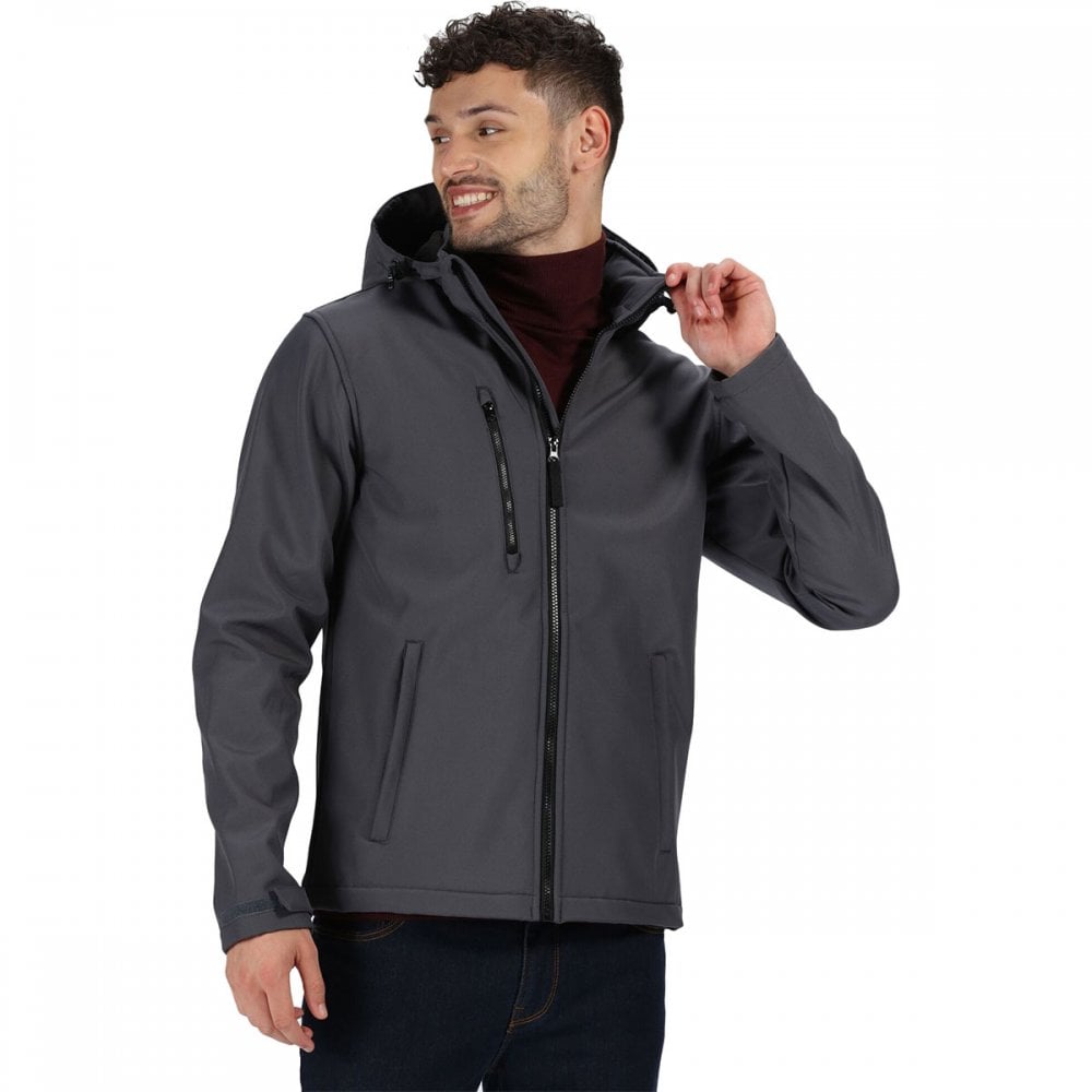 TRA701 Mens Venturer 3 Layer Printable Hooded Softshell Jacket