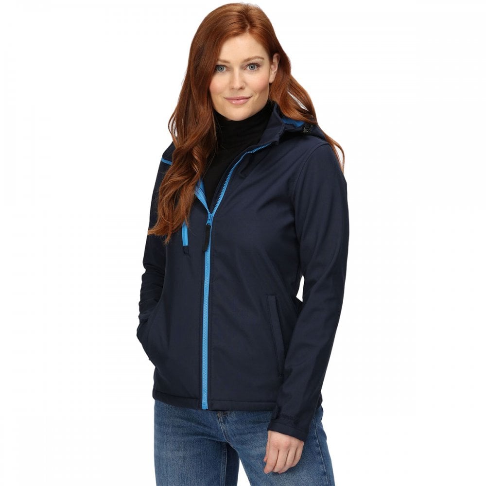 TRA702 Womens Venturer 3-Layer Printable Hooded Softshell Jacket