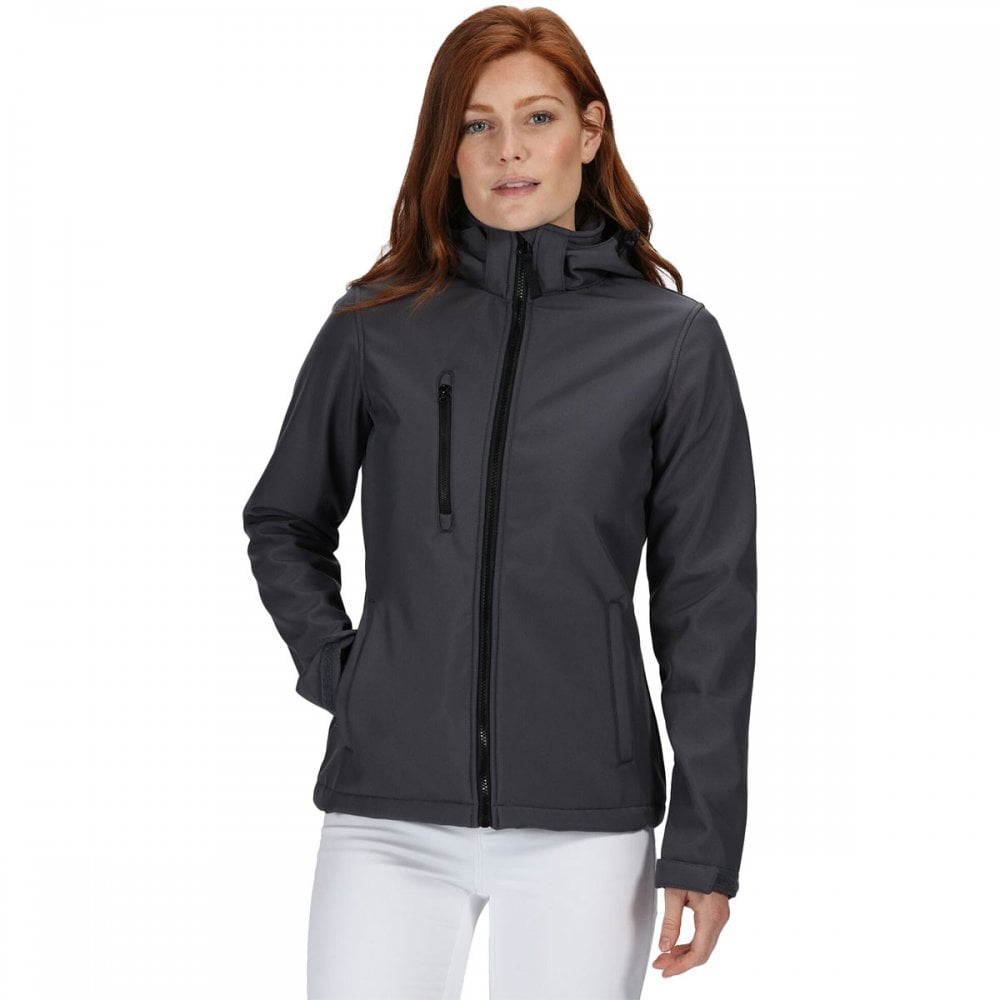 TRA702 Womens Venturer 3-Layer Printable Hooded Softshell Jacket