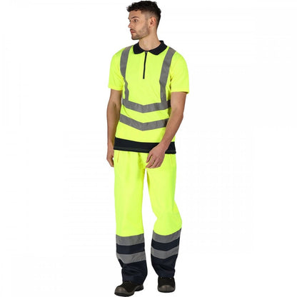 TRW505 Mens Hi Vis Pro Waterproof Reflective Work Over Trousers