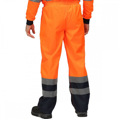 TRW505 Mens Hi Vis Pro Waterproof Reflective Work Over Trousers