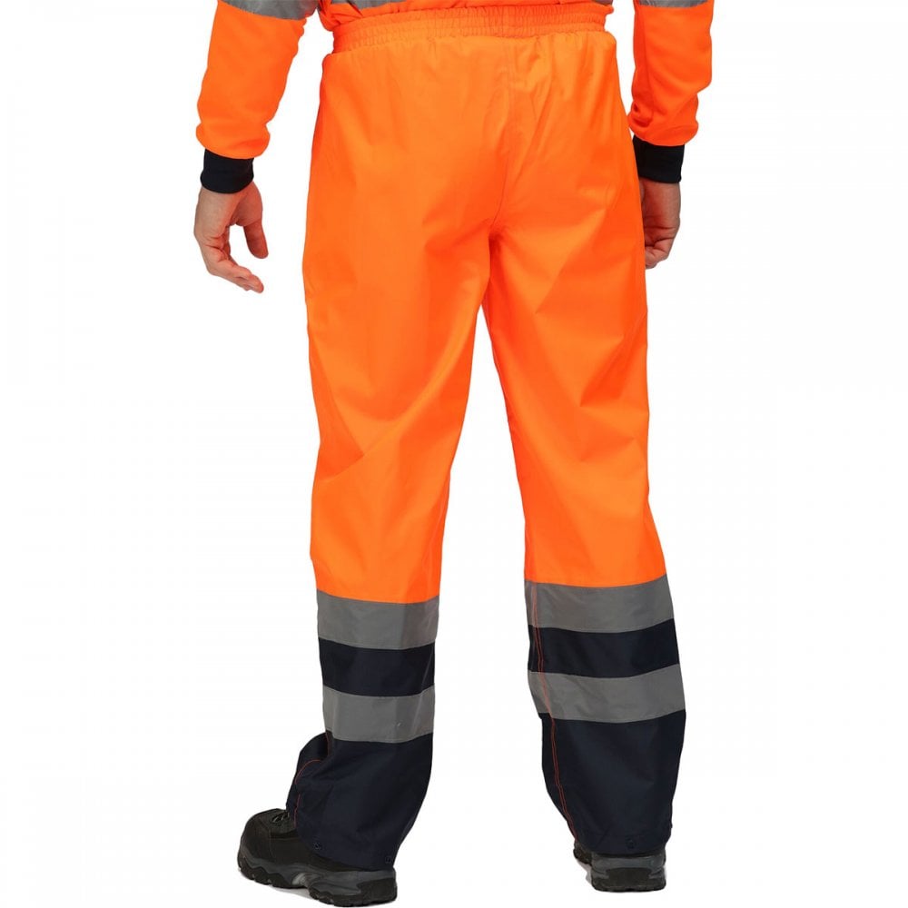 TRW505 Mens Hi Vis Pro Waterproof Reflective Work Over Trousers