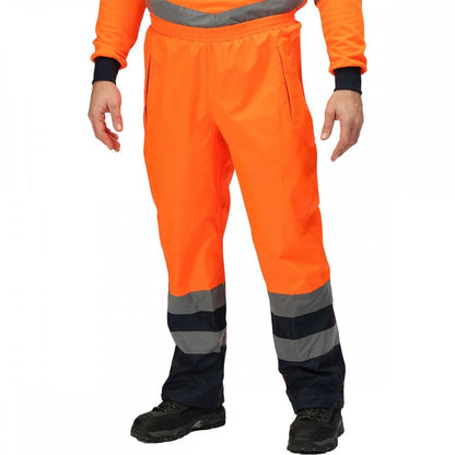 TRW505 Mens Hi Vis Pro Waterproof Reflective Work Over Trousers