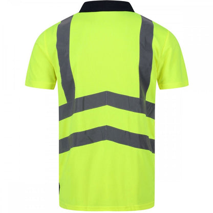TRS189 Mens Hi Vis Pro Reflective Polo Work Shirt