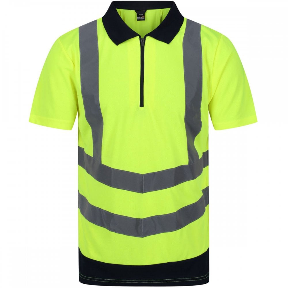 TRS189 Mens Hi Vis Pro Reflective Polo Work Shirt
