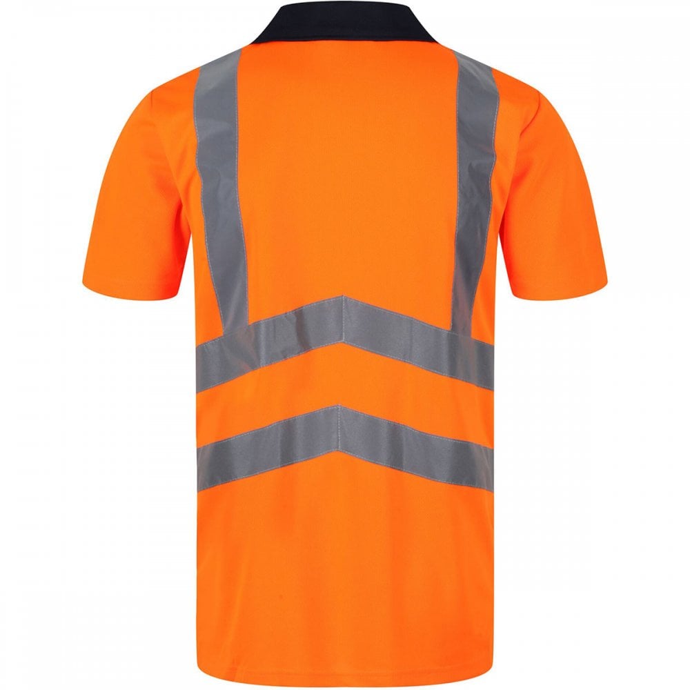 TRS189 Mens Hi Vis Pro Reflective Polo Work Shirt