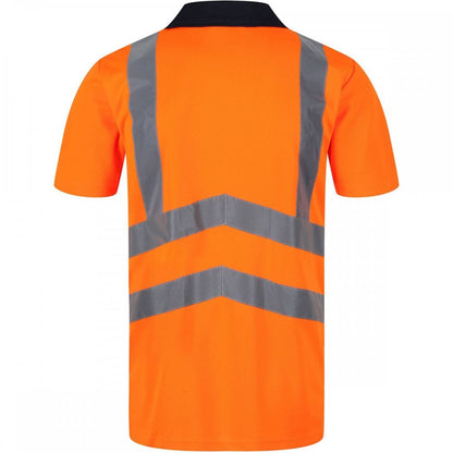 TRS189 Mens Hi Vis Pro Reflective Polo Work Shirt