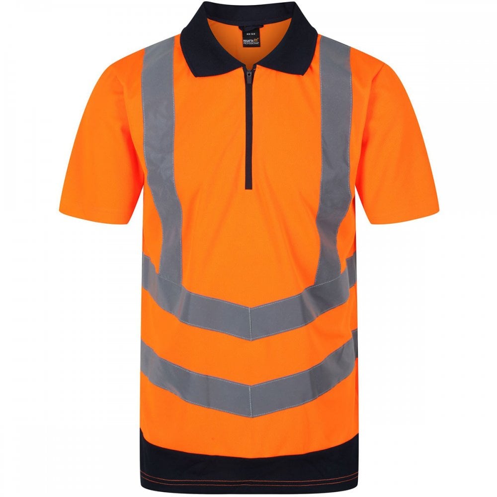 TRS189 Mens Hi Vis Pro Reflective Polo Work Shirt