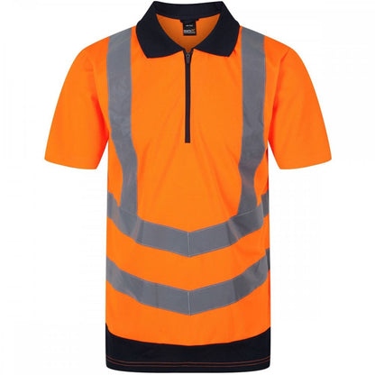 TRS189 Mens Hi Vis Pro Reflective Polo Work Shirt