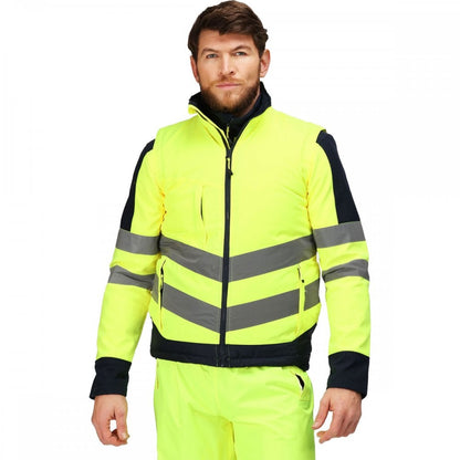 TRA840 Mens Hi Vis Pro Reflective Bodywarmer