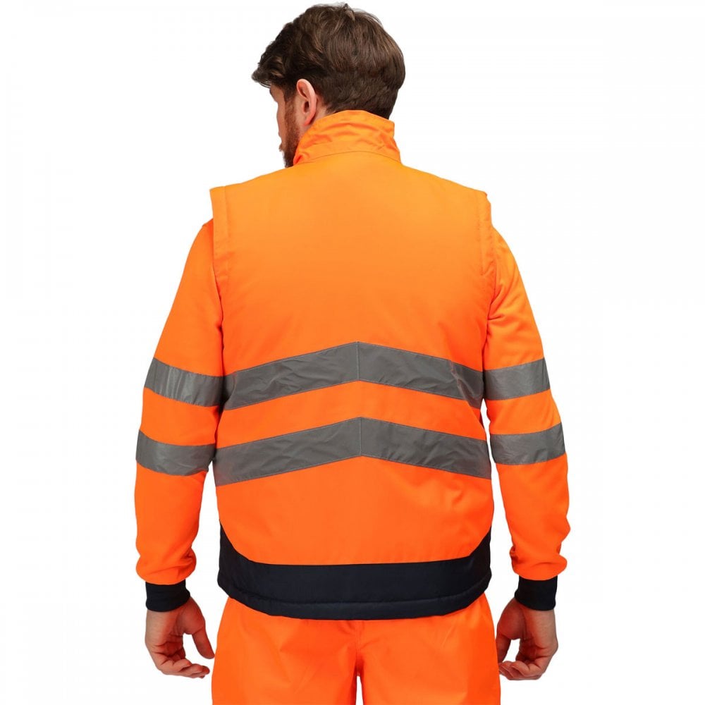TRA840 Mens Hi Vis Pro Reflective Bodywarmer