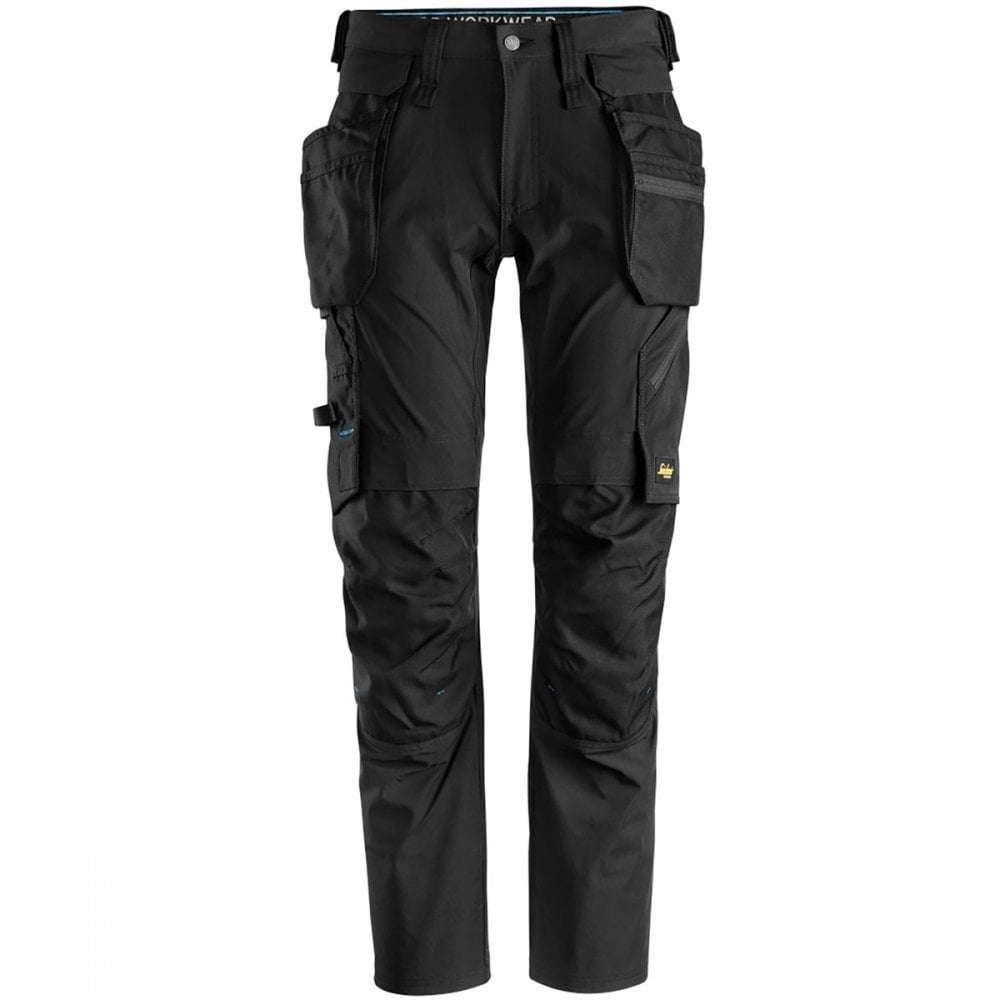 6208 LiteWork Trousers+ 4 Way Stretch Detachable Holster Pockets Black - Slim Fit Black 32" 35" *One Size Only - Outlet Store*