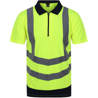 TRS189 Mens Hi Vis Pro Reflective Polo Work Shirt