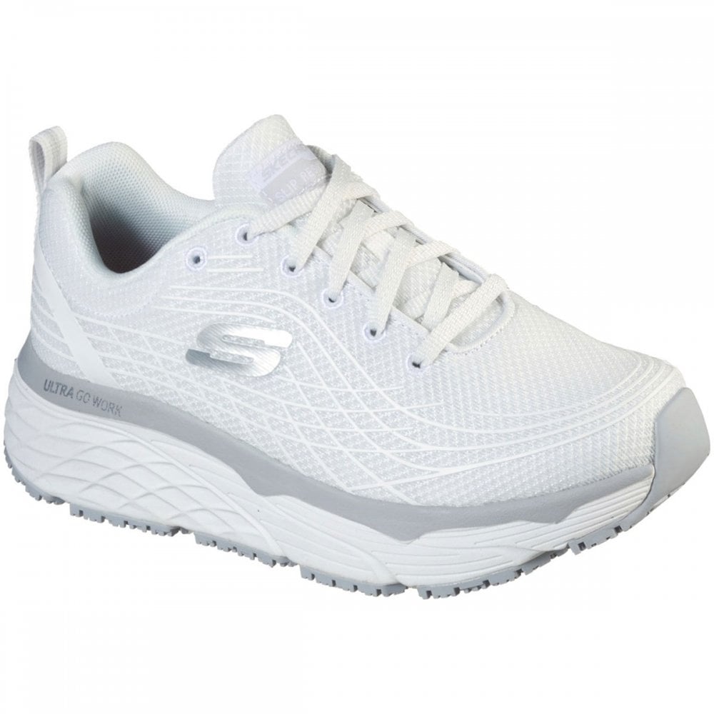 Max Cushioning Womens Elite Slip Resistant Occupational Shoes White