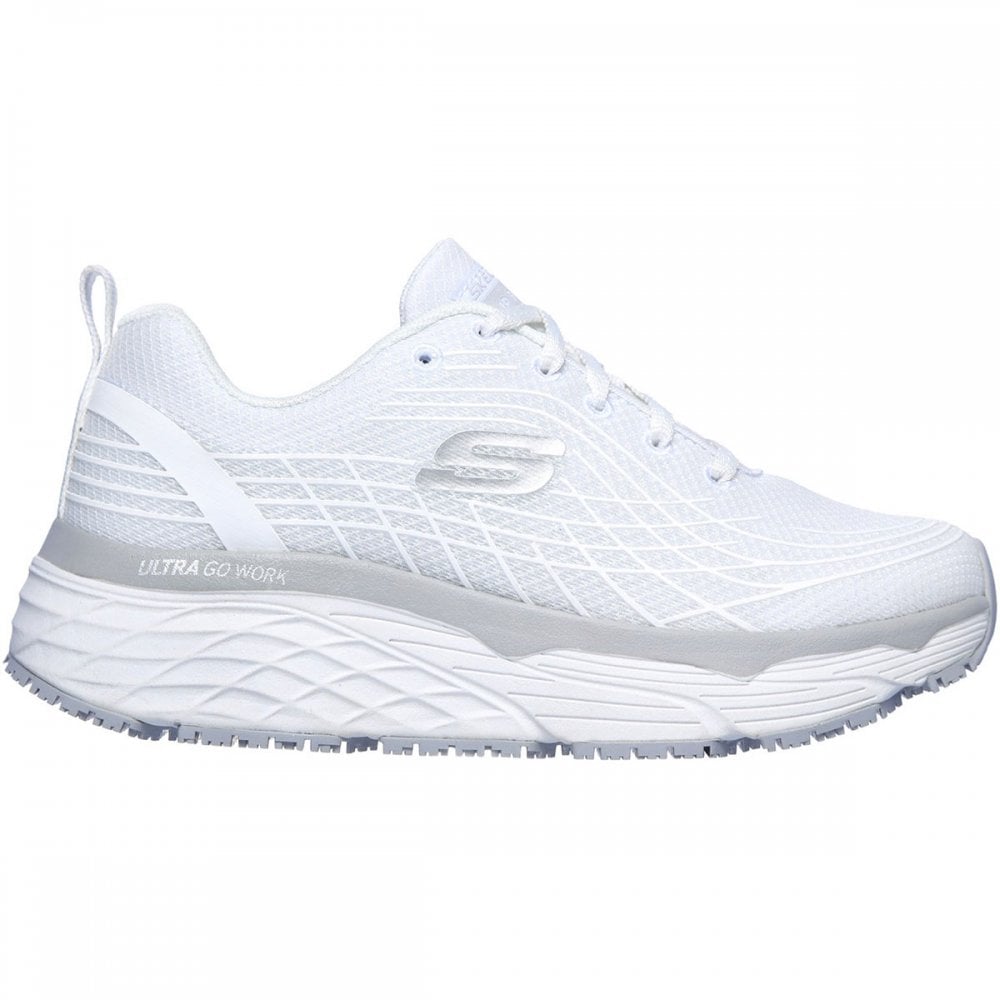 Max Cushioning Womens Elite Slip Resistant Occupational Shoes White