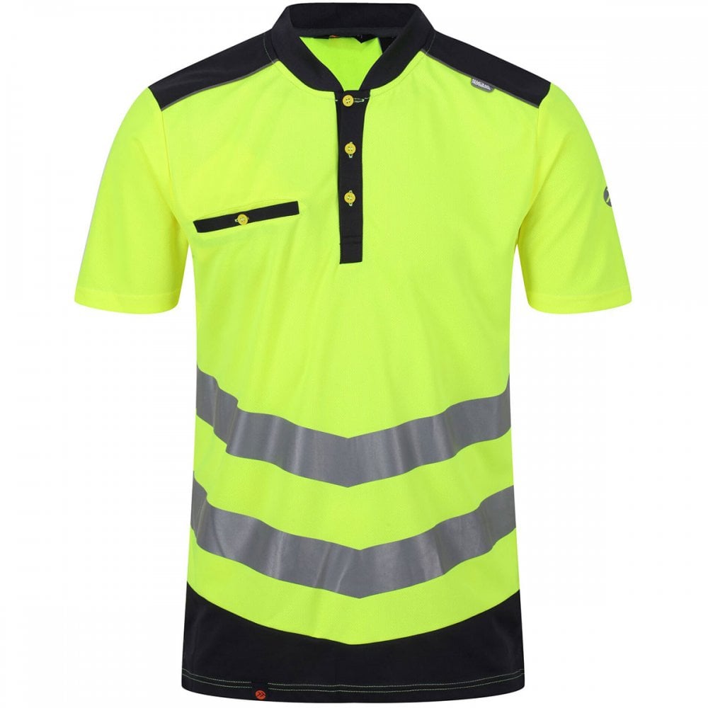 TRS176 Mens Tactical Hi Vis Reflective Polo Work Shirt