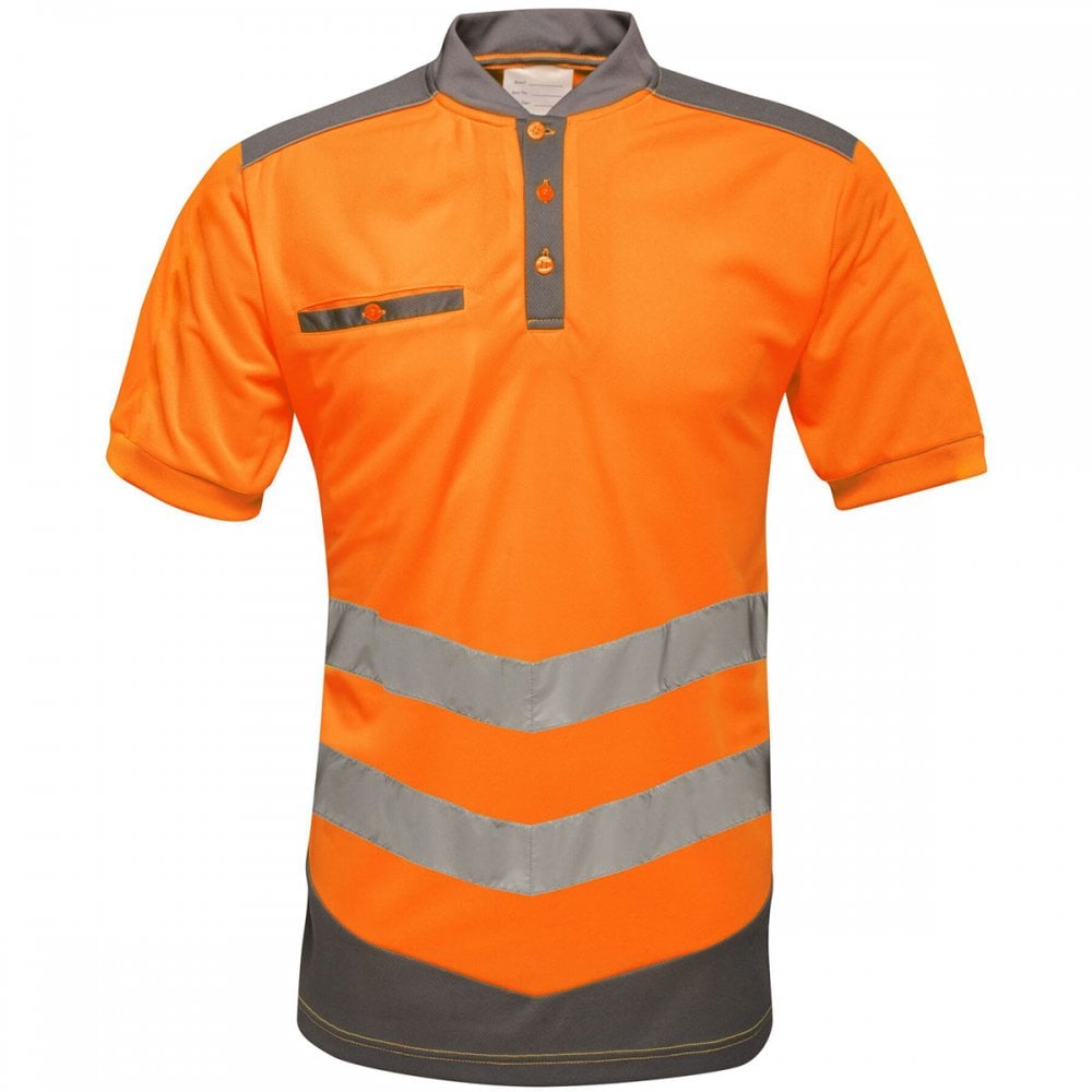 TRS176 Mens Tactical Hi Vis Reflective Polo Work Shirt