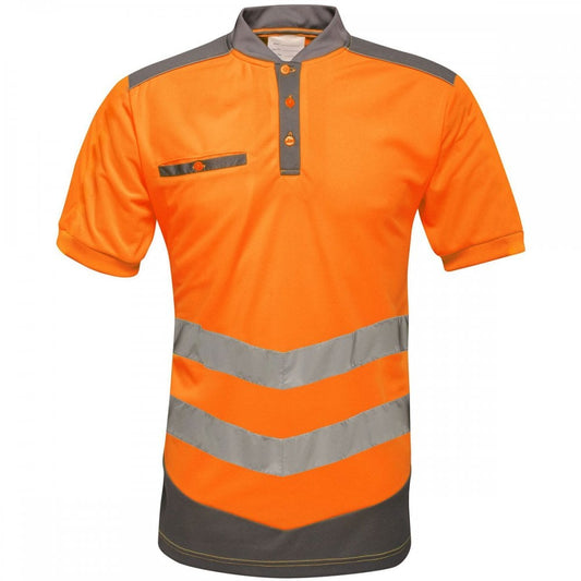 TRS176 Mens Tactical Hi Vis Reflective Polo Work Shirt