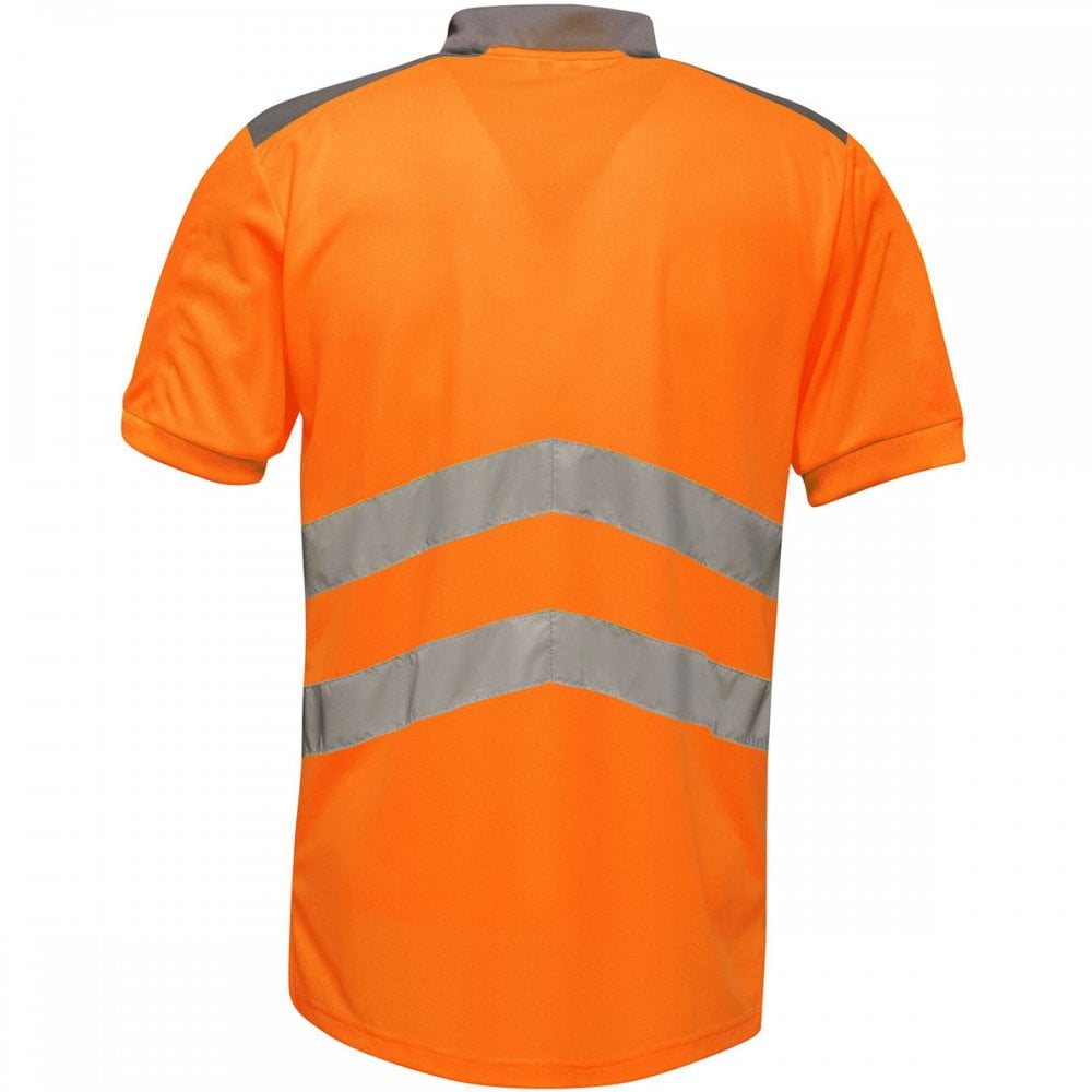 TRS176 Mens Tactical Hi Vis Reflective Polo Work Shirt