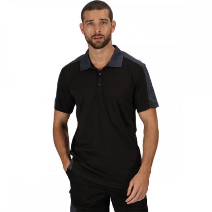 TRS174 Mens Contrast Coolweave Quick Wicking Polo Shirt