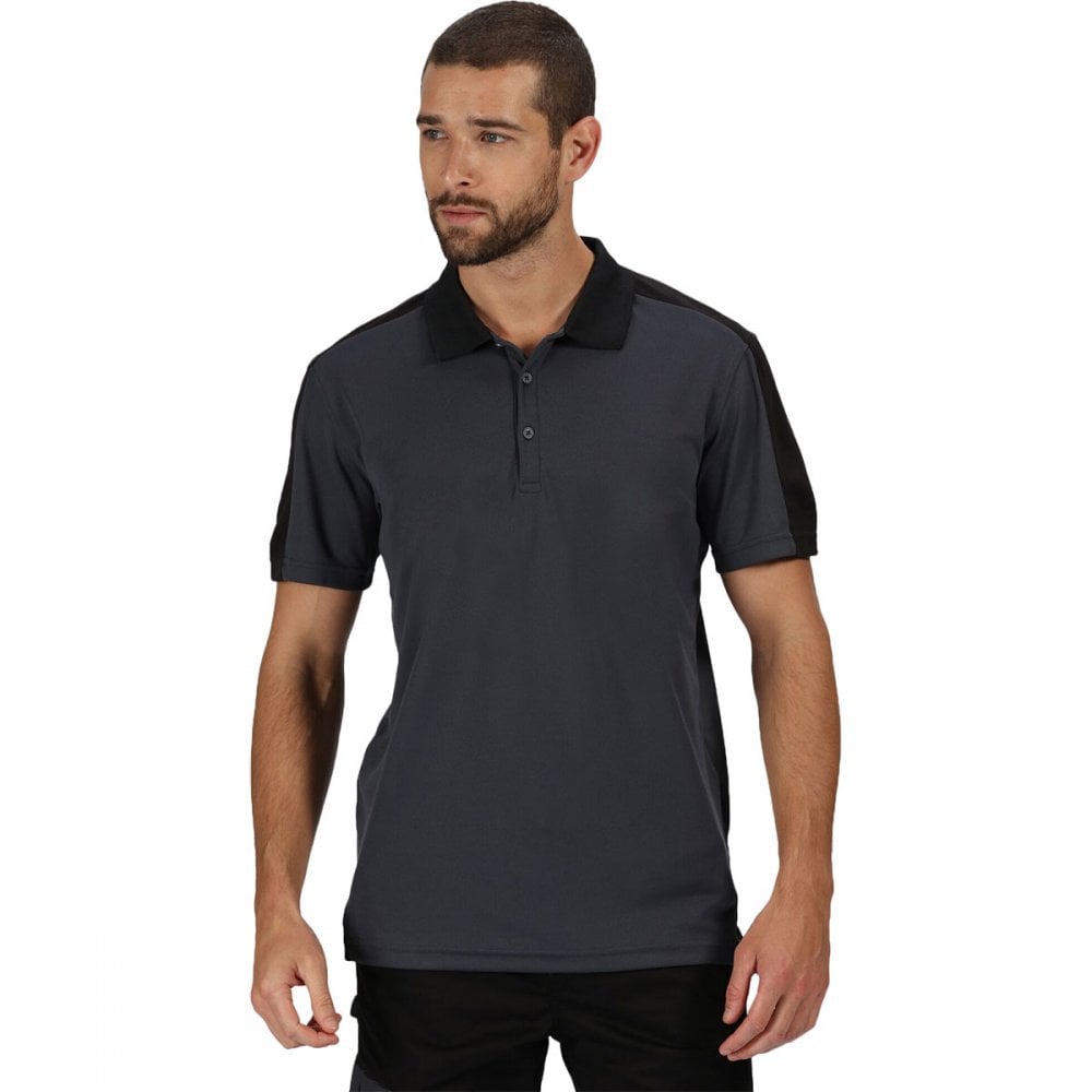 TRS174 Mens Contrast Coolweave Quick Wicking Polo Shirt