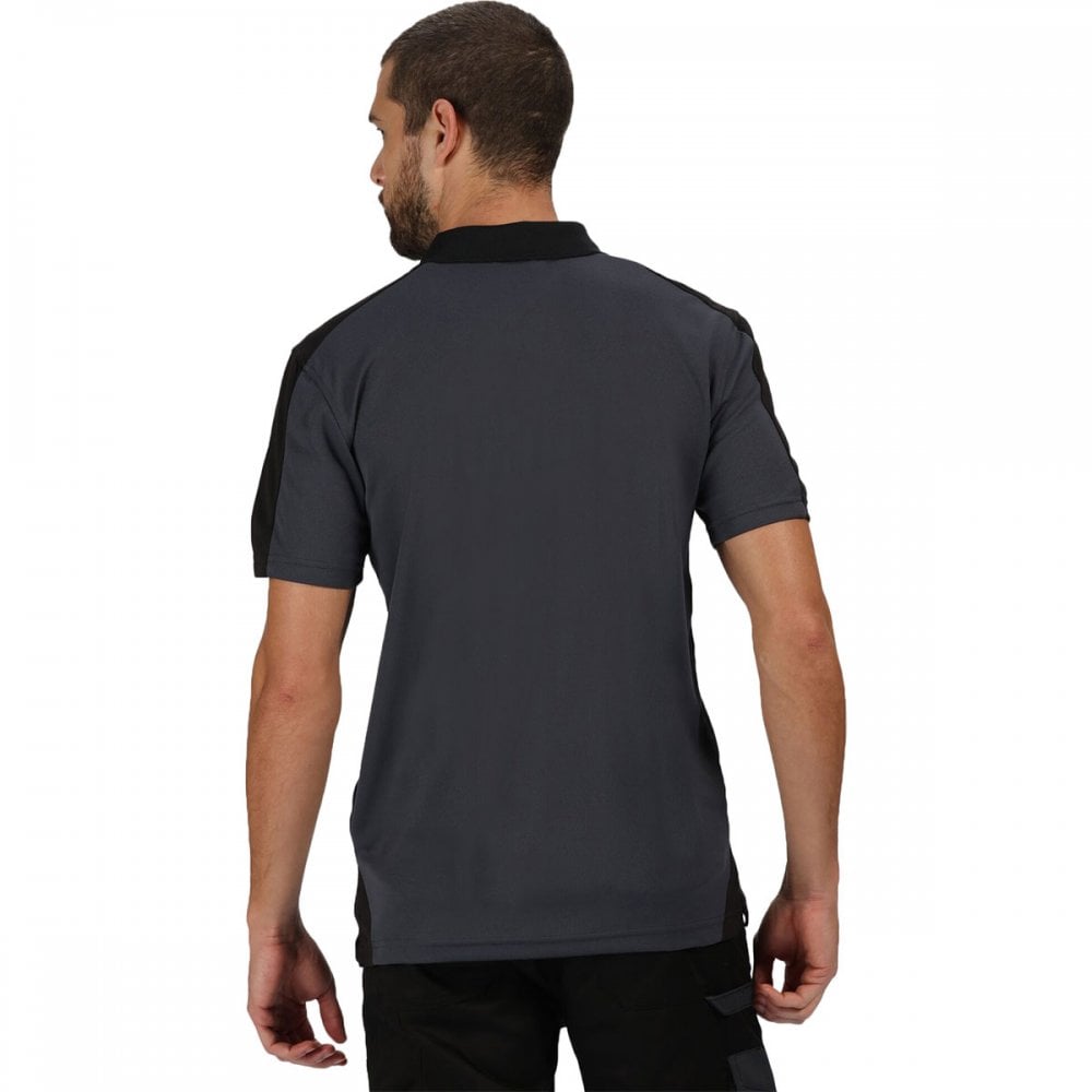 TRS174 Mens Contrast Coolweave Quick Wicking Polo Shirt