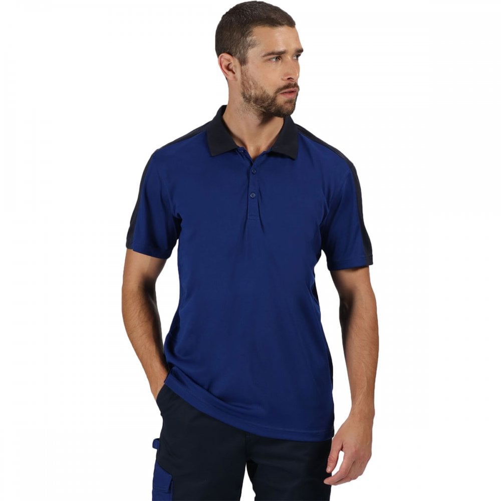 TRS174 Mens Contrast Coolweave Quick Wicking Polo Shirt