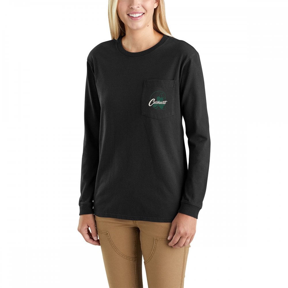 105624 Womens Shamrock Graphic T-Shirt Long Sleeve
