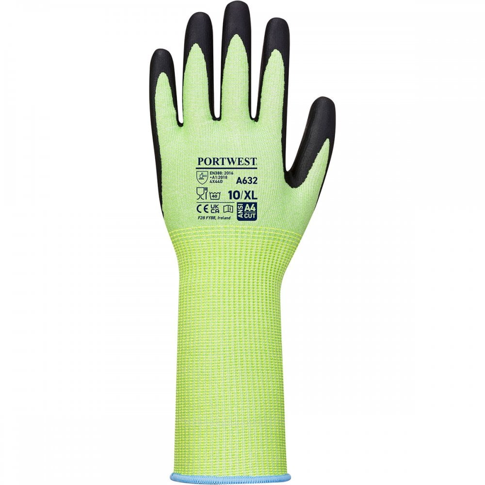 A632 Green Cut Glove Long Cuff