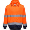 B317 Two-Tone Zip Front Hoodie