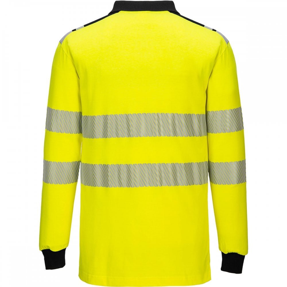 FR702 WX3 Flame Resistant Hi-Vis Long Sleeve Polo Shirt