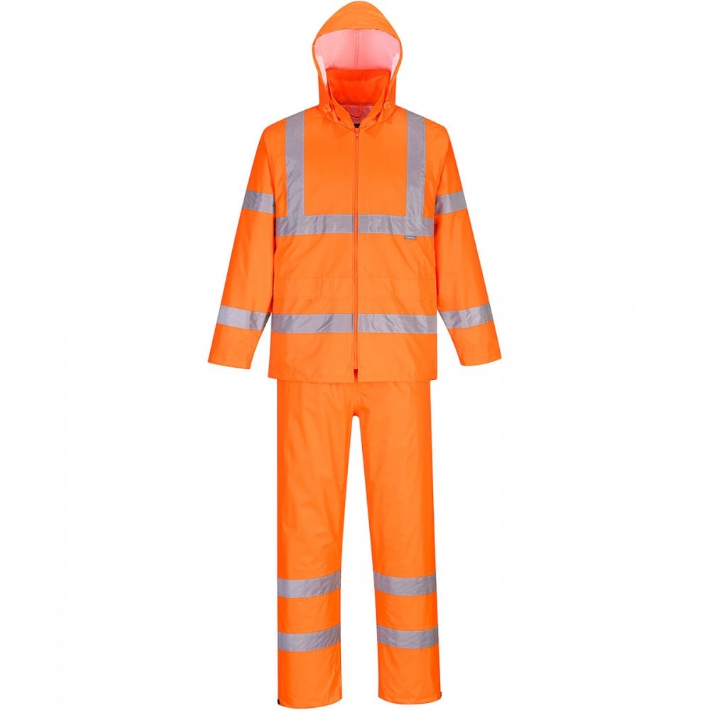 H448 Hi -Vis Packaway Rainsuit
