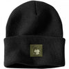105217 Knit Shamrock Patch Beanie