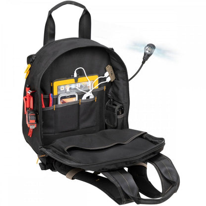 Tool Backpack, USB E-Charge LED Lighted