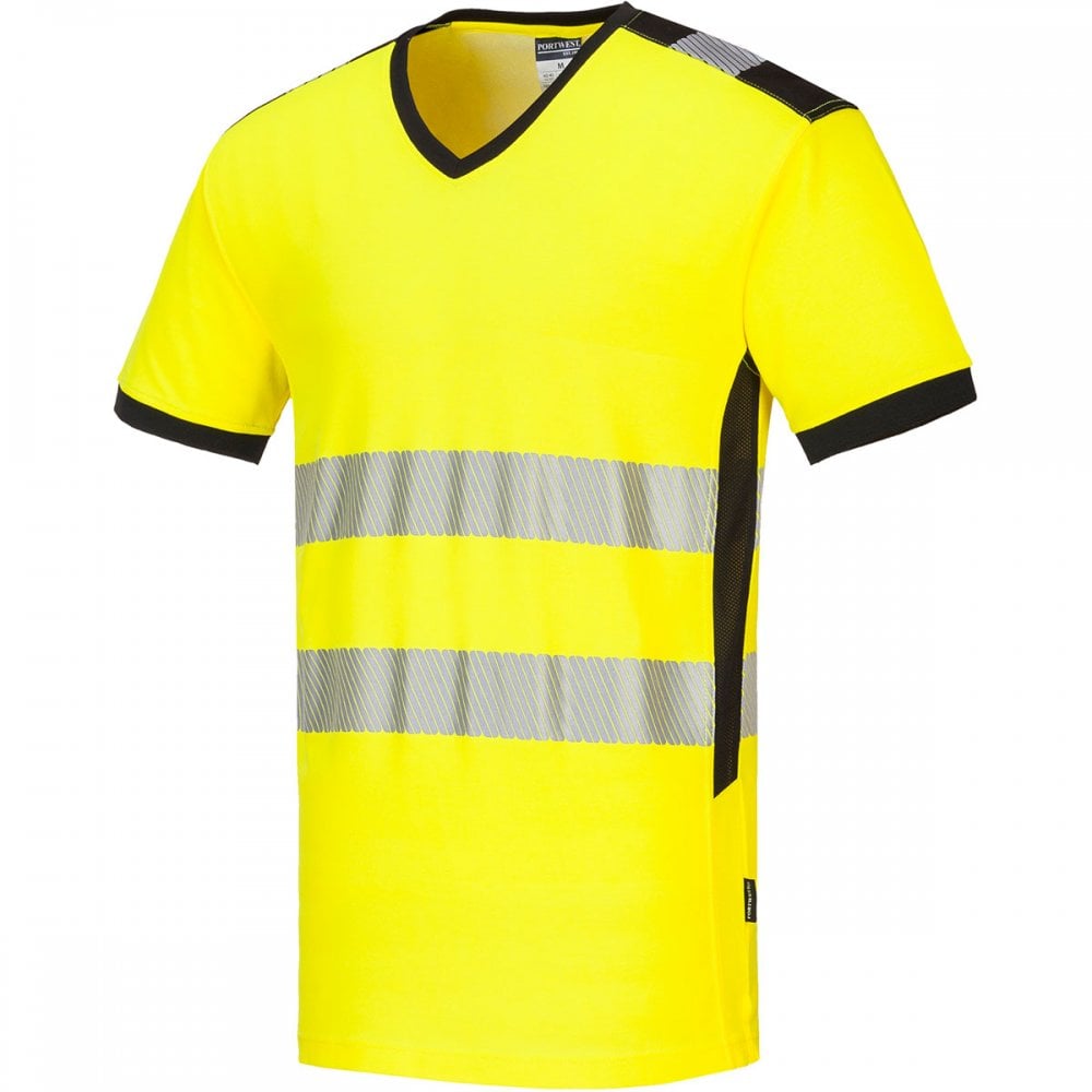PW310 PW3 Hi-Vis V-Neck T-Shirt