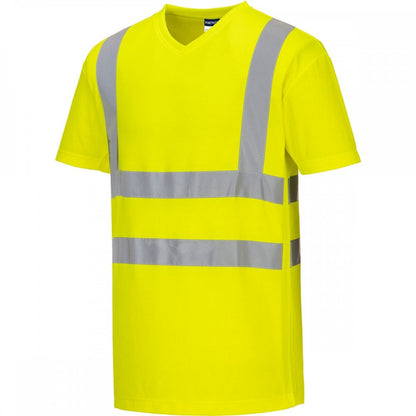 S179 V-Neck Mesh Inserts T-Shirt