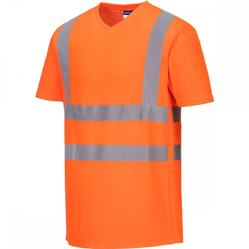 S179 V-Neck Mesh Inserts T-Shirt