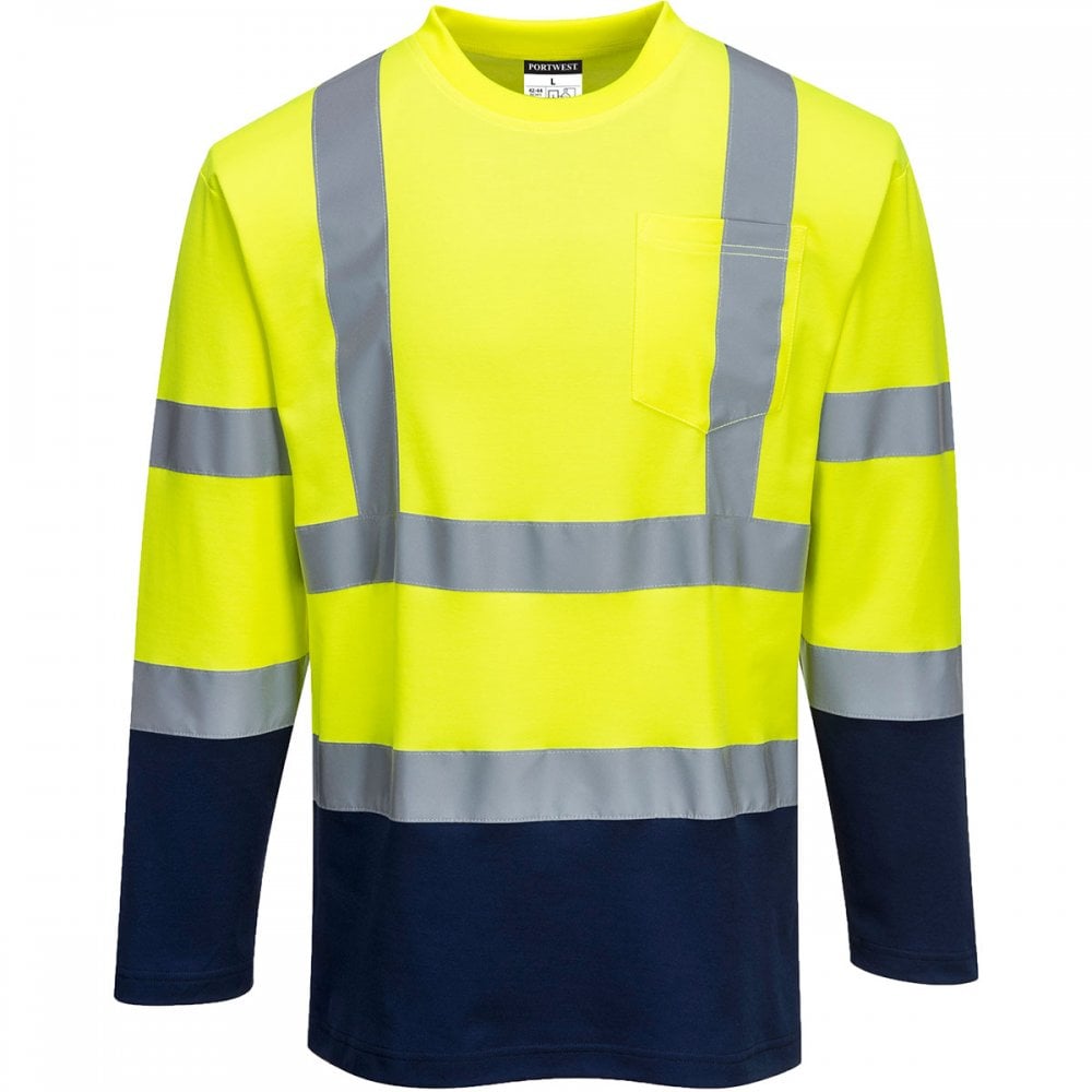 S280 Two-Tone Long Sleeved Cotton Comfort T-Shirt