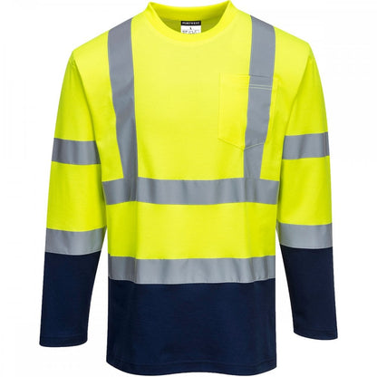 S280 Two-Tone Long Sleeved Cotton Comfort T-Shirt