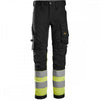 6334 High-Vis Class 1 Stretch Trousers Black/Yellow 32" 36" *One Size Only - Outlet Store*