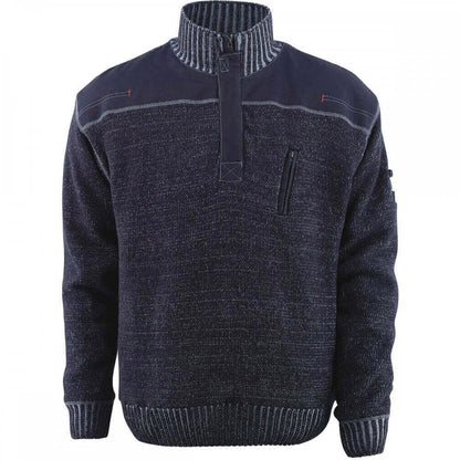 50354 Naxos Frontline Knitted Jumper With Half Zip