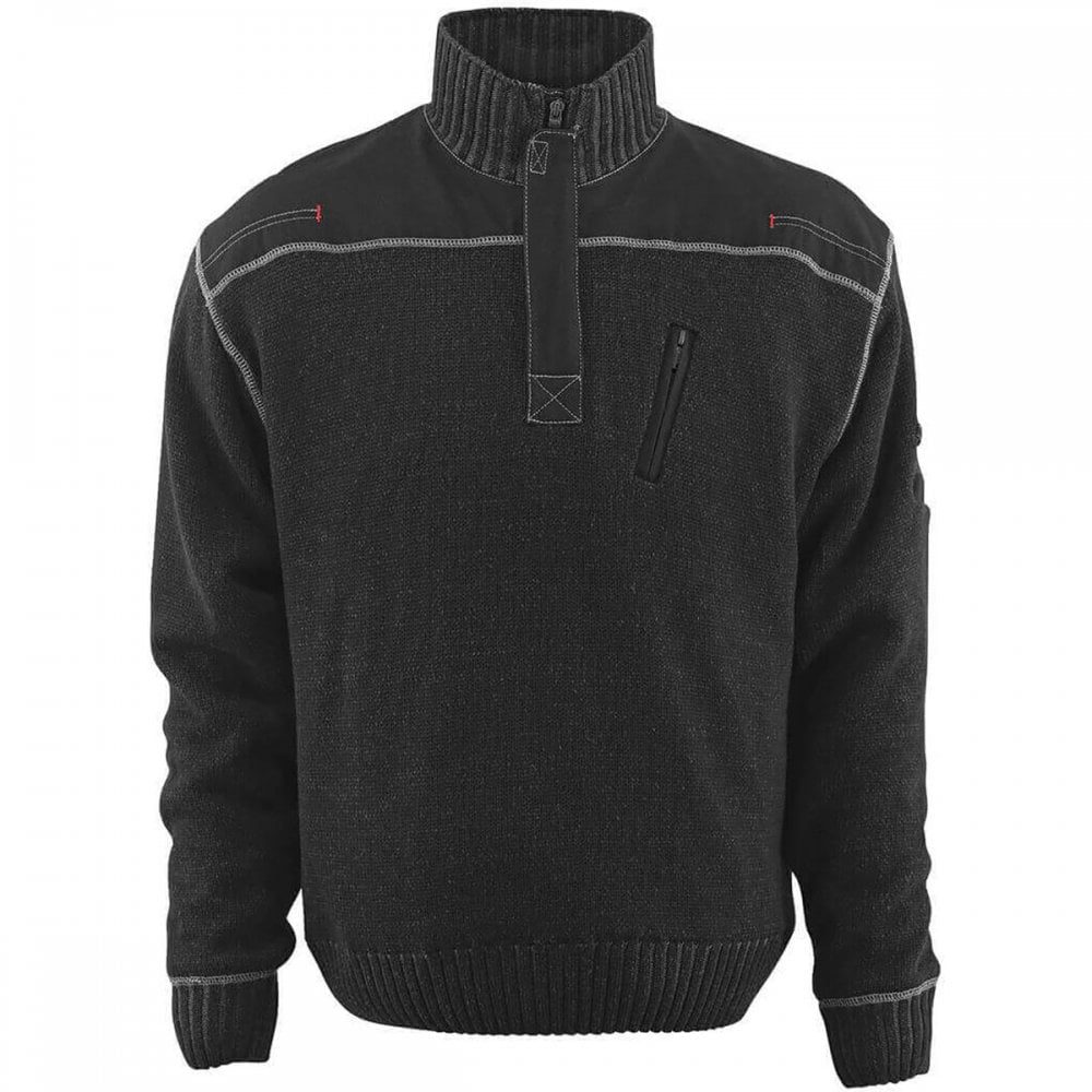 50354 Naxos Frontline Knitted Jumper With Half Zip
