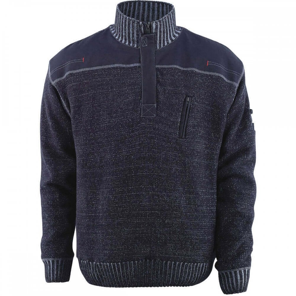 50354 Naxos Frontline Knitted Jumper With Half Zip