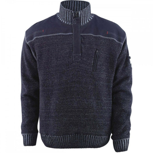 50354 Naxos Frontline Knitted Jumper With Half Zip